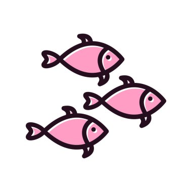 Balık ikonu. vektör illüstrasyonu