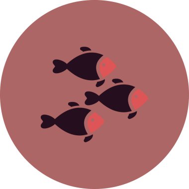 Balık ikonu. vektör illüstrasyonu