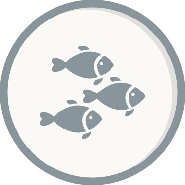 Balık ikonu. vektör illüstrasyonu