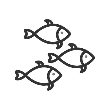 Balık ikonu. vektör illüstrasyonu