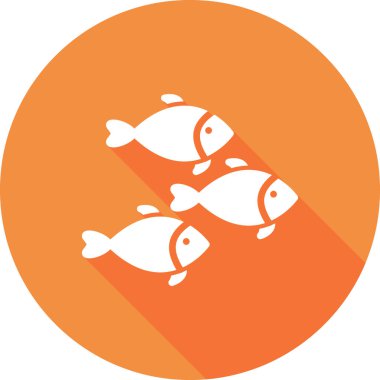 Balık ikonu. vektör illüstrasyonu