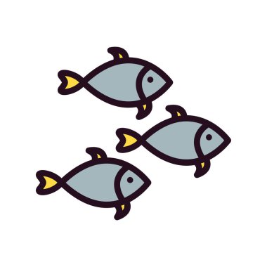 Balık ikonu. vektör illüstrasyonu