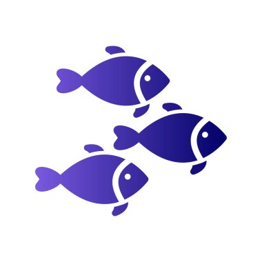 Balık ikonu. vektör illüstrasyonu