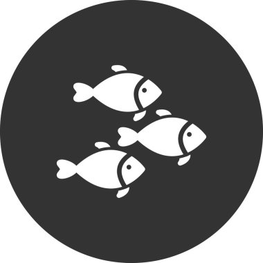 Balık ikonu. vektör illüstrasyonu