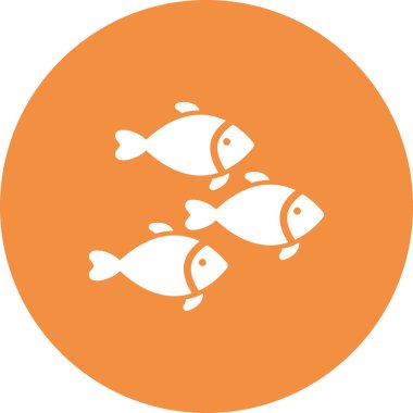 Balık ikonu. vektör illüstrasyonu