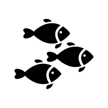 Balık ikonu. vektör illüstrasyonu