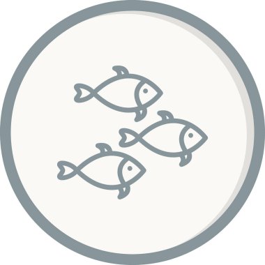 Balık ikonu. vektör illüstrasyonu