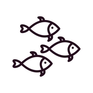 Balık ikonu. vektör illüstrasyonu