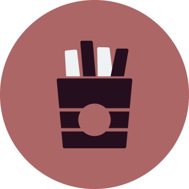 Patates kızartması kutsal kişilerin resmi, vektör çizim