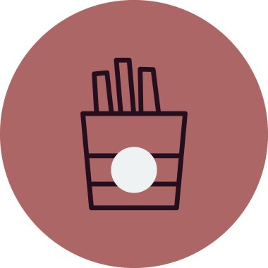 Patates kızartması kutsal kişilerin resmi, vektör çizim