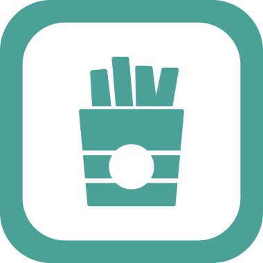 Patates kızartması kutsal kişilerin resmi, vektör çizim