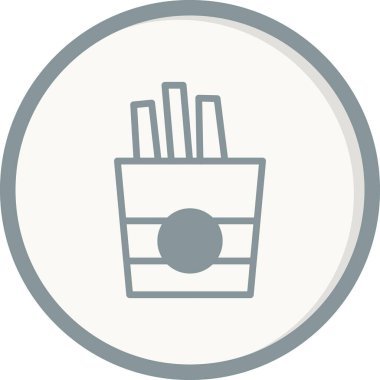 Patates kızartması kutsal kişilerin resmi, vektör çizim