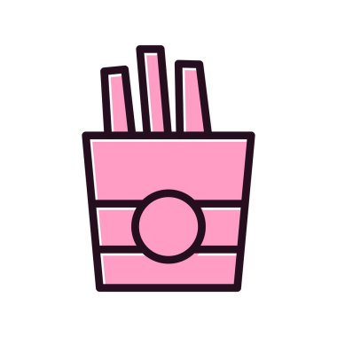 Patates kızartması kutsal kişilerin resmi, vektör çizim