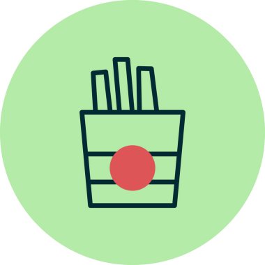 Patates kızartması kutsal kişilerin resmi, vektör çizim