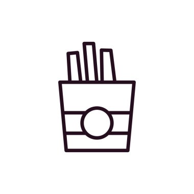 Patates kızartması vektör simgesi modern basit ve izole tasarım.