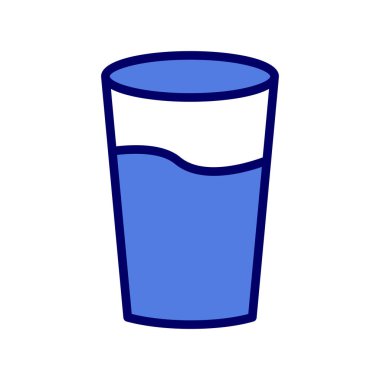 bir bardak su ikonu, vektör illüstrasyon masajı 
