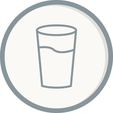 bir bardak su ikonu, vektör illüstrasyon masajı 