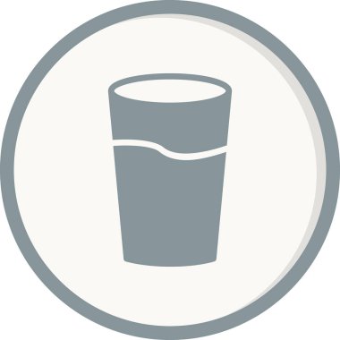 bir bardak su ikonu, vektör illüstrasyon masajı 