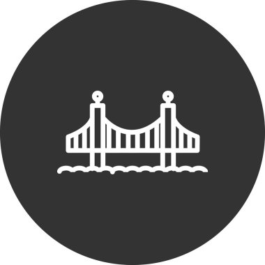 Golden Gate köprüsü, bina mimarisi, vektör illüstrasyonu 