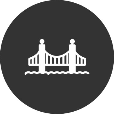 Golden Gate köprüsü, bina mimarisi, vektör illüstrasyonu 