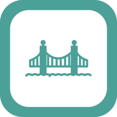 Golden Gate köprüsü, bina mimarisi, vektör illüstrasyonu 