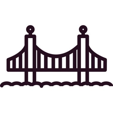 Golden Gate bridge, building architecture, vector illustration 