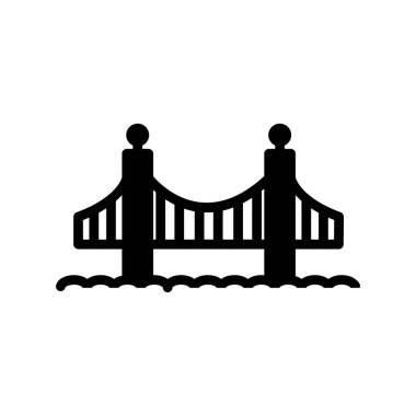 Golden Gate köprüsü, bina mimarisi, vektör illüstrasyonu 