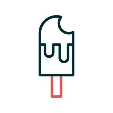 dondurma ikonu vektör illüstrasyonu