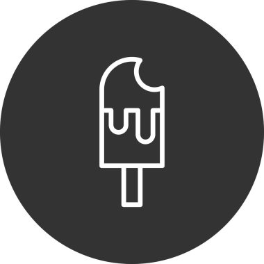 Dondurma simgesinin vektör illüstrasyonu