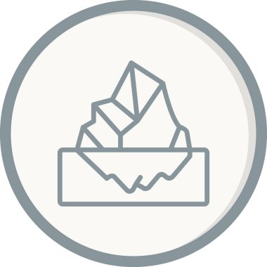 Iceberg simgesi, vektör illüstrasyonu