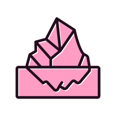 Iceberg simgesi, vektör illüstrasyonu