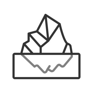 Iceberg simgesi, vektör illüstrasyonu