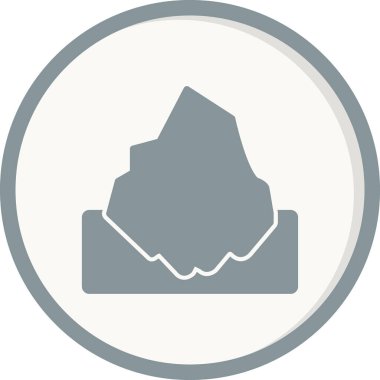 Iceberg simgesi, vektör illüstrasyonu