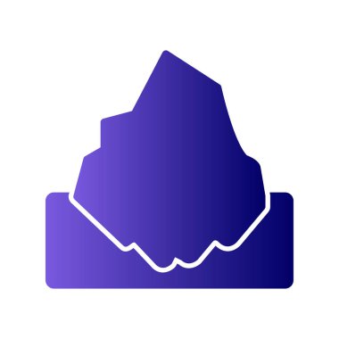 Iceberg simgesi, vektör illüstrasyonu