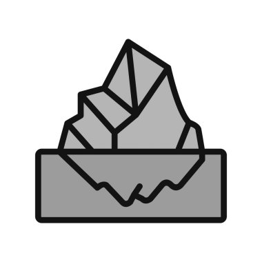 Iceberg simgesi, vektör illüstrasyonu