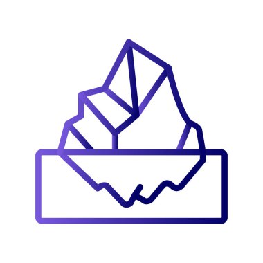 Iceberg simgesi, vektör illüstrasyonu