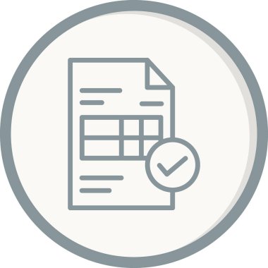 Web ve mobil uygulama tasarımı için fatura simgesi, vektör illüstrasyonu