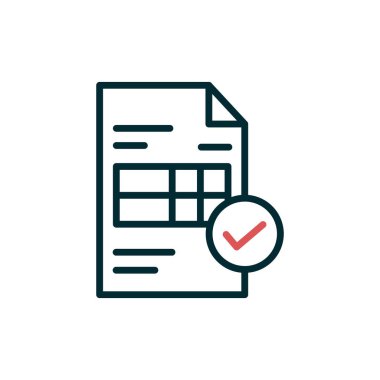 Web ve mobil uygulama tasarımı için fatura simgesi, vektör illüstrasyonu