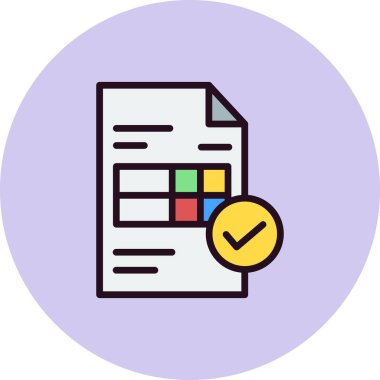 Web ve mobil uygulama tasarımı için fatura simgesi, vektör illüstrasyonu