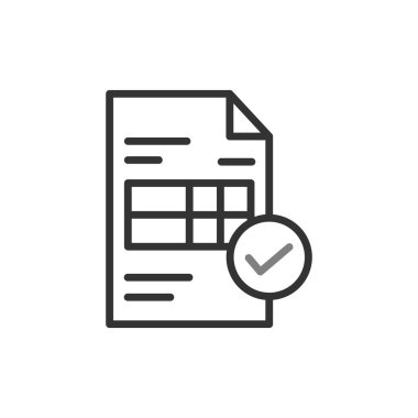 Web ve mobil uygulama tasarımı için fatura simgesi, vektör illüstrasyonu