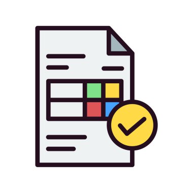 Web ve mobil uygulama tasarımı için fatura simgesi, vektör illüstrasyonu