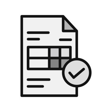 Web ve mobil uygulama tasarımı için fatura simgesi, vektör illüstrasyonu