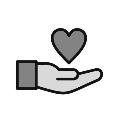 Kalp ikonu vektör illüstrasyonu