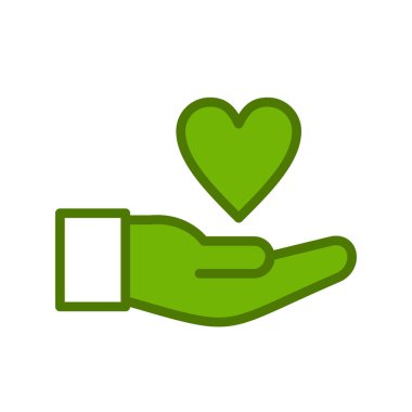 Kalp sembolü vektör illüstrasyon tasarımlı el