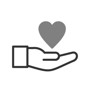 hayır ve bağış ikonu vektör illüstrasyonu