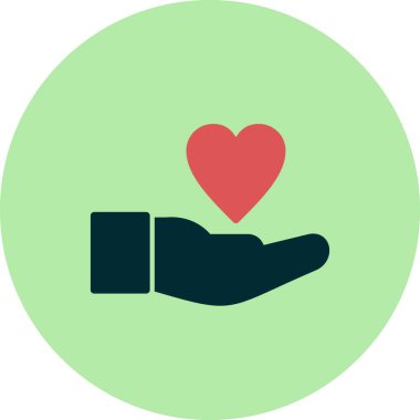 Kalp ikonu vektör illüstrasyonu