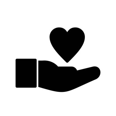 hayır ve bağış ikonu vektör illüstrasyonu