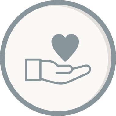 Kalp. Web simgesi basit tasarım