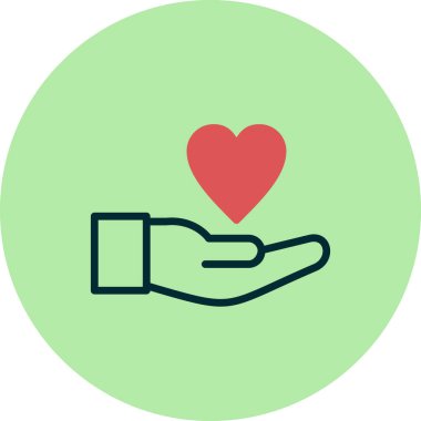 hayır ve bağış ikonu vektör illüstrasyonu