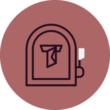 Posta kutusu simgesi, vektör illüstrasyonu